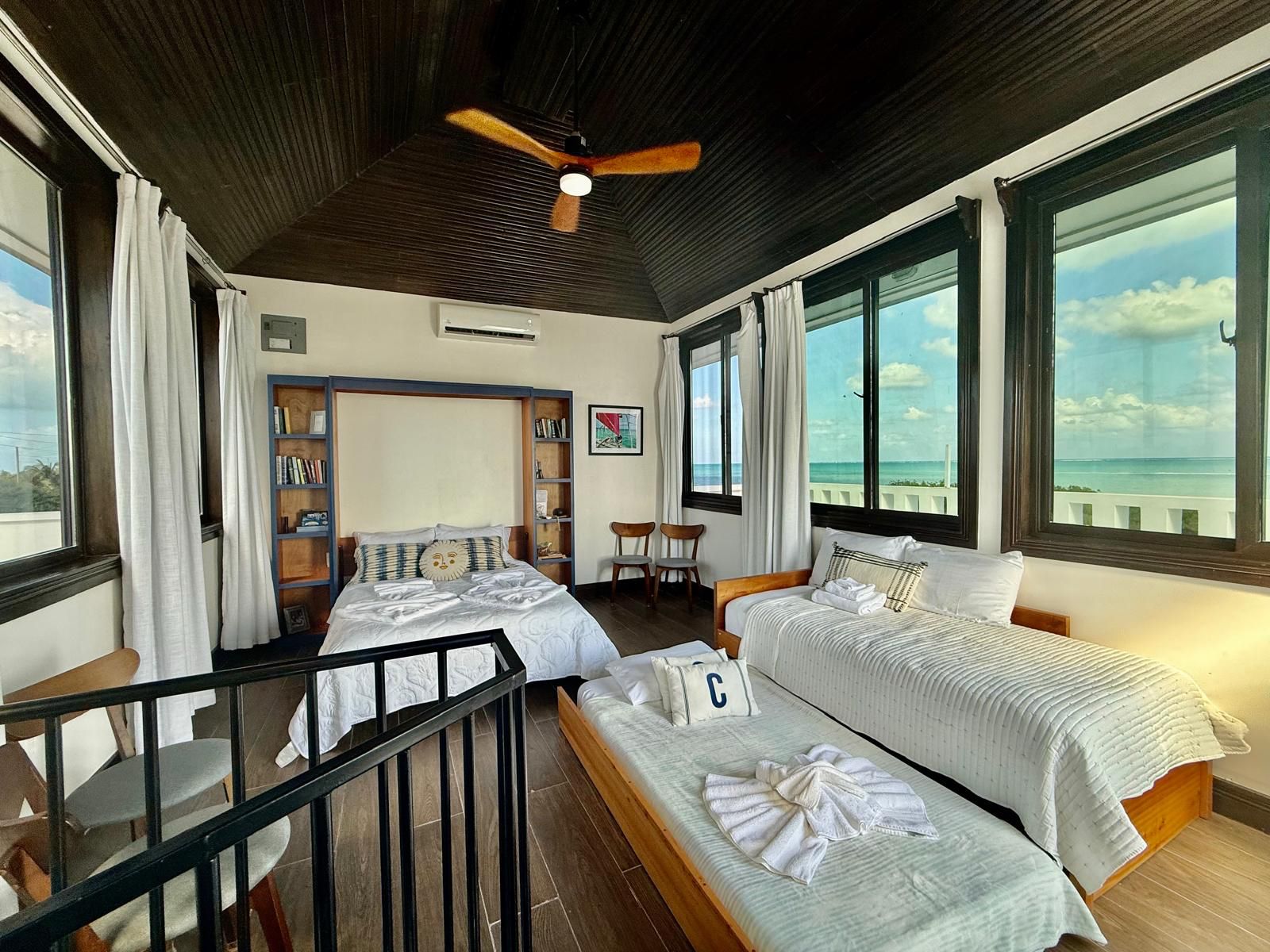 Penthouse glass bedroom